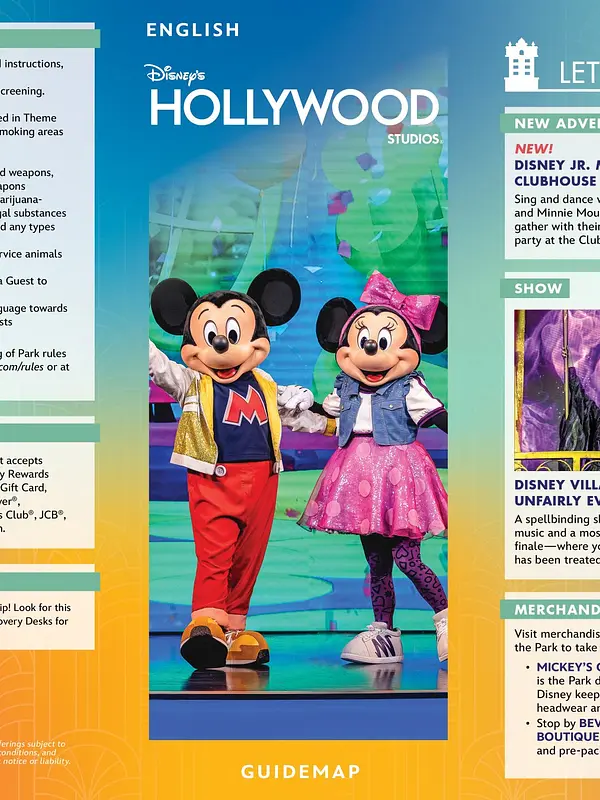 Hollywood Studios guide map